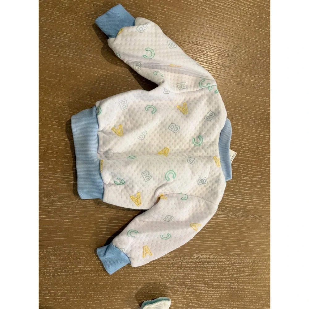 Vintage Childwise Baby 3-6 Months Lot Fleece Outfit Set Blue Sweatshirts Pants